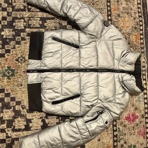 Noize Silver Puffer Coat- Small